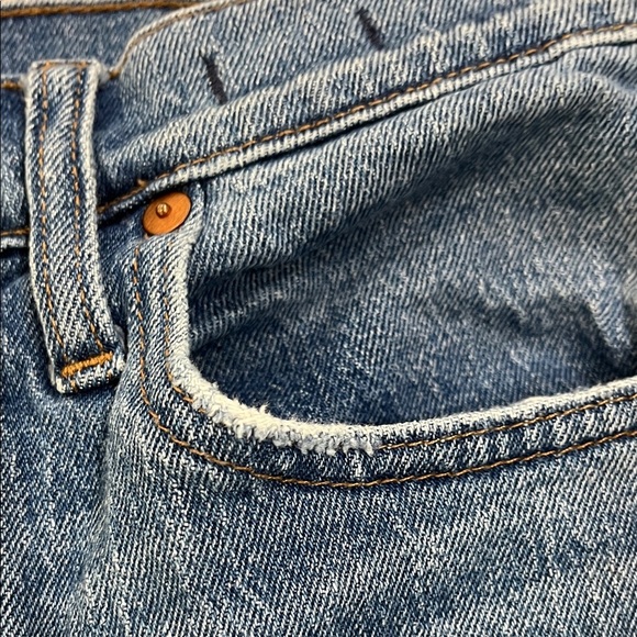 Madewell Classic Blue Straight Leg Jeans - Picture 8 of 15